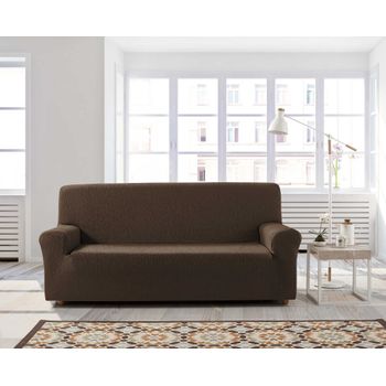 Funda De Sofa Elástica Adaptable Beta, 2 Plazas - 140 - 170 Cm.  Chocolate Estoralis