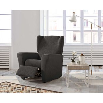 Funda De Sillon Relax Elástica Adaptable Beta, 1 Plaza - 70 - 110 Cm.  Gris Estoralis