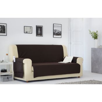 Funda De Sofá Practica, Salva Sofa Beret, 1 Plaza 55 X 220 Cm.  Marron Estoralis