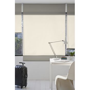 Estor Enrollable Translucido Liso Aral, 110 X 175 Cm. Beige Estoralis