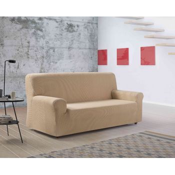 Funda De Sofa Bielastica Adaptable Z51, 2 Plazas - 140 - 170 Cm.  Beige Estoralis