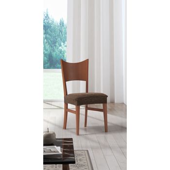 Funda Asiento De Silla Elástica Adaptable Orion, Asiento.  Marrón Estoralis