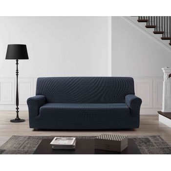 Funda De Sofa Elástica Adaptable Vega, 2 Plazas - 140 - 170 Cm.  Azul Estoralis