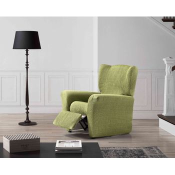 Funda De Sillon Relax Elástica Adaptable Vega, 1 Plaza - 70 - 110 Cm.  Verde Estoralis