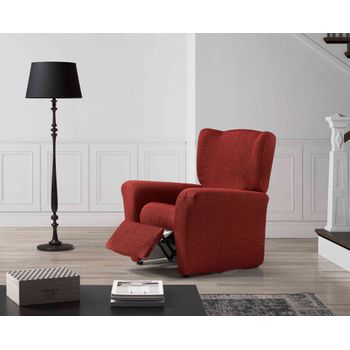 Funda De Sillon Relax Elástica Adaptable Vega, 1 Plaza - 70 - 110 Cm.  Rojo Estoralis