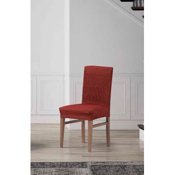 Funda Silla Con Respaldo Elástica Adaptable Vega, Silla.  Rojo Estoralis