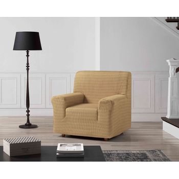 Funda De Sofa Elástica Adaptable Vega, 1 Plaza - 80 - 110 Cm.  Beige Estoralis