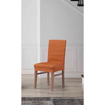 Funda Silla Con Respaldo Elástica Adaptable Vega, Silla.  Naranja Estoralis