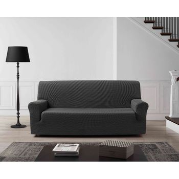 Funda De Sofa Elástica Adaptable Vega, 3 Plazas - 180 - 200 Cm.  Gris Estoralis