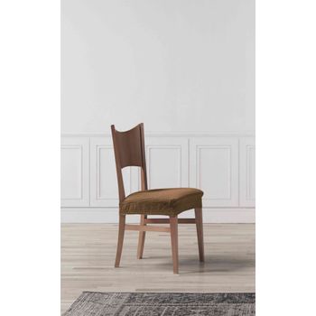 Funda Asiento De Silla Elástica Adaptable Vega, Asiento.  Marrón Estoralis