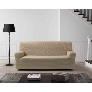 Funda De Sofa Elástica Adaptable Alba, 2 Plazas - 140 - 170 Cm. Marron  Estoralis con Ofertas en Carrefour