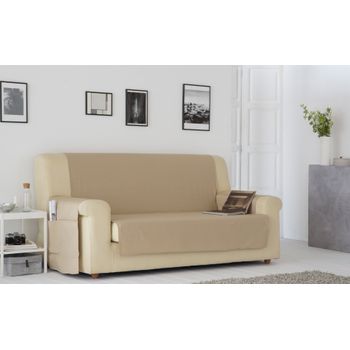 Funda De Sofá Practica, Salva Sofa Beret, 1 Plaza 55 X 220 Cm.  Champagne Estoralis