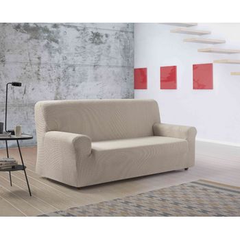Funda De Sofa Bielastica Adaptable Z51, 2 Plazas - 140 - 170 Cm.  Crudo Estoralis