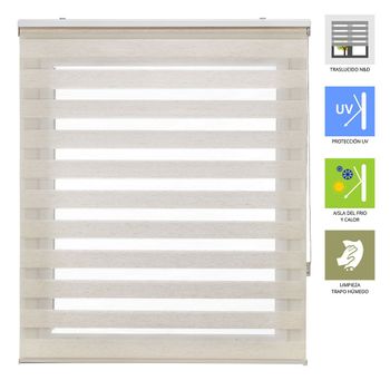 Estor Noche Y Día Estores Enrollables Con Doble Tejido Para Ventanas Lino,  140 X 180cm con Ofertas en Carrefour