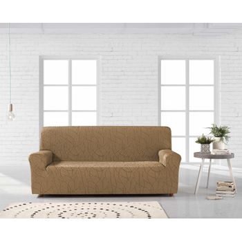 Funda De Sofa Elástica Adaptable Alexia, 2 Plazas - 140 - 170 Cm.  Beige Estoralis