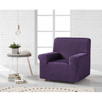 Funda De Sofa Elástica Adaptable Alexia, 1 Plaza - 80 - 110 Cm.  Violeta Estoralis