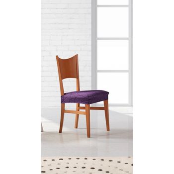 Funda Asiento De Silla Elástica Adaptable Alexia, Asiento.  Violeta Estoralis