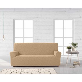 Funda De Sofa Elástica Adaptable Alexia, 2 Plazas - 140 - 170 Cm.  Marfil Estoralis