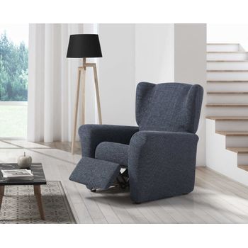 Funda De Sillon Relax Elástica Adaptable Orion, 1 Plaza - 70 - 110 Cm.  Azul Estoralis