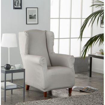 Funda De Sillon Orejero Elástica Adaptable Beta, 1 Plaza - 70 - 110 Cm.  Gris Estoralis con Ofertas en Carrefour