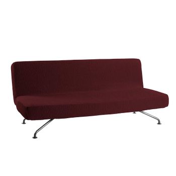 Funda De Sofa Clic Clac Elástica Adaptable Beta, Clic-clac 3 Plazas - 180 - 200 Cm.  Burdeos Estoralis