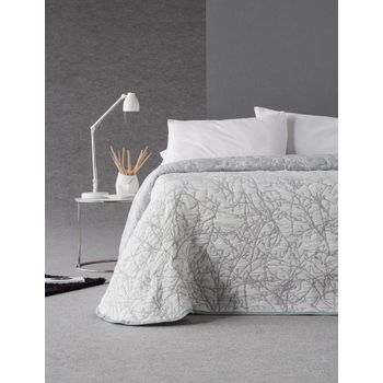 Colcha Jacquard De Primavera Estoralis Para Cama De 90 Cms. Topacio Gris