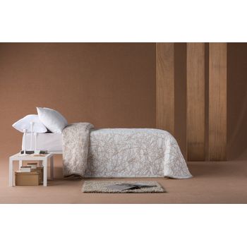 Colcha Jacquard De Primavera Estoralis Para Cama De 90 Cms. Topacio Beige