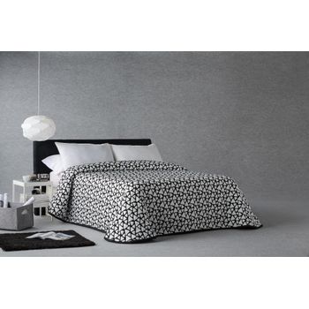 Colcha Jacquard De Primavera Estoralis Para Cama De 105 Cms. Onix Negro