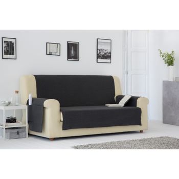 Funda De Sofá Practica, Salva Sofa Beret, 1 Plaza 55 X 220 Cm.  Antracita Estoralis