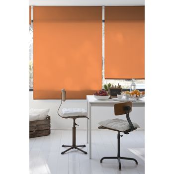 Estor Enrollable Translucido Liso Aral, 80 X 230 Cm. Naranja Estoralis