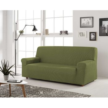 Funda De Sofa Elástica Adaptable Berta, 2 Plazas - 140 - 170 Cm.  Verde Estoralis