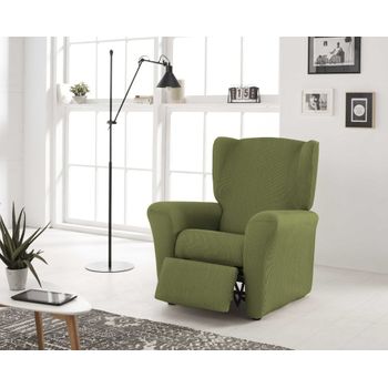 Funda De Sillon Relax Elástica Adaptable Berta, 1 Plaza - 70 - 110 Cm.  Verde Estoralis