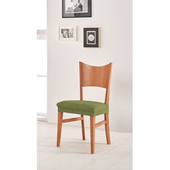 Funda Asiento De Silla Elástica Adaptable Berta, Asiento.  Verde Estoralis