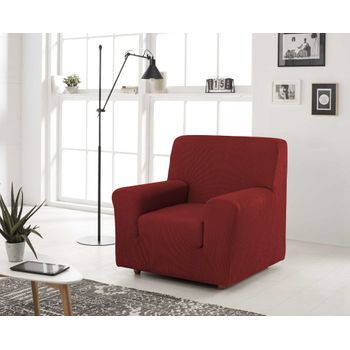 Funda De Sofa Elástica Adaptable Berta, 1 Plaza - 80 - 110 Cm.  Rojo Estoralis