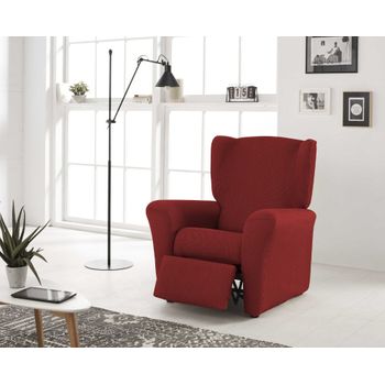 Funda De Sillon Relax Elástica Adaptable Berta, 1 Plaza - 70 - 110 Cm.  Rojo Estoralis