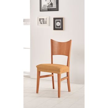 Funda Asiento De Silla Elástica Adaptable Berta, Asiento.  Beige Estoralis