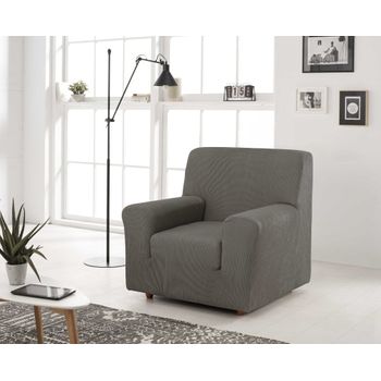 Funda De Sofa Elástica Adaptable Berta, 1 Plaza - 80 - 110 Cm.  Gris  Estoralis