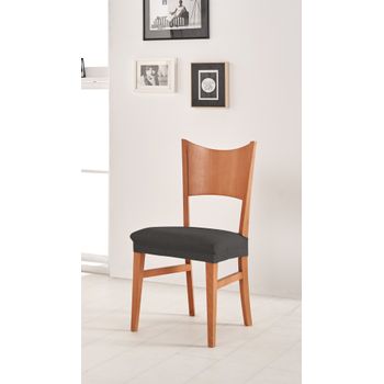 Funda Asiento De Silla Elástica Adaptable Berta, Asiento.  Antracita Estoralis