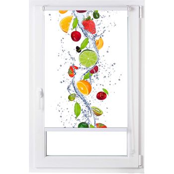 Estor Enrollable Digital Easyfix Cocina, Cascada De Frutas,  De Ancho Por Largo, 45x150 ,cms.