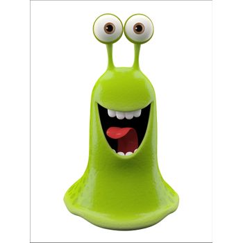 Estor Enrollable Estampado Infantil - Monster Verde,  130 X 175 Cm