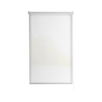 1 Estor Opaco Enrollable sin Taladrar, Tela y Aluminio, Protección Térmica,  70 x 210 cm, Blanco