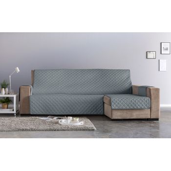 Funda Chaiselongue Acolchada Con Hilo Reversible 240 Brazo Derecho Eden  Gris Estoralis