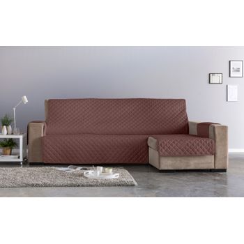 Funda Chaiselongue Acolchada Con Hilo Reversible 290 Brazo Derecho Eden  Marron Estoralis