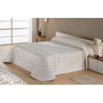 Colcha Jacquard De Primavera Estoralis Para Cama De 150 Cms. Porto Beige