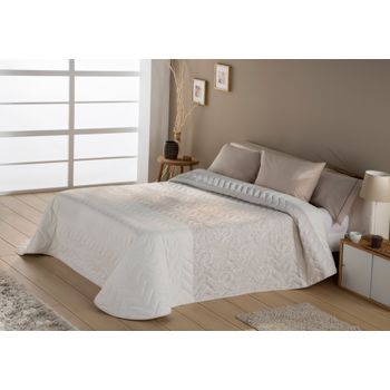 Colcha Jacquard De Primavera Estoralis Para Cama De 150 Cms. Belo Beige