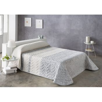 Colcha Jacquard De Primavera Estoralis Para Cama De 150 Cms. Nova Gris