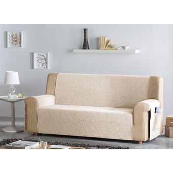 Funda De Sofá Practica, Salva Sofa Triste, 1 Plaza 55 X 220 Cm.  Beige Estoralis