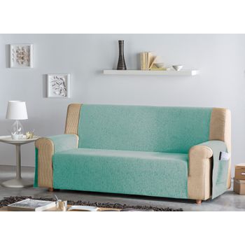 Funda De Sofá Practica, Salva Sofa Triste, 1 Plaza 55 X 220 Cm.  Turquesa Estoralis