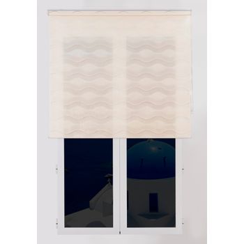 Estor Noche Y Día, Estor Enrollable Con Doble Tejido Jeor, 105 X 175 Cm.  Beige Estoralis