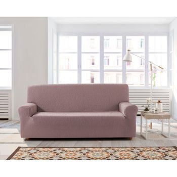 Funda De Sofa Elástica Adaptable Beta, 2 Plazas - 140 - 170 Cm.  Rosa Estoralis